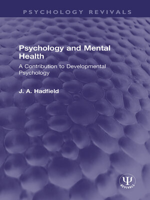 cover image of Psychology and Mental Health